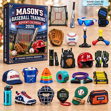 Baseball Training Gear Advent Calendar 2026 - 24-Day Countdown, Acrylic Charms Every Day Bring New Suprises
