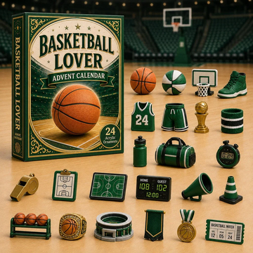 Basketball Green Theme Advent Calendar 2026 - 24-Day Countdown, Acrylic Charms Every Day Bring New Suprises