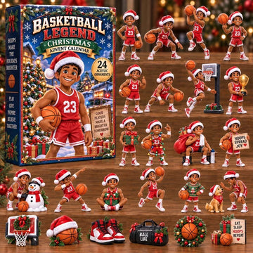 Basketball Legend Christmas Advent Calendar 2026 - 24-Day Countdown, Acrylic Charms