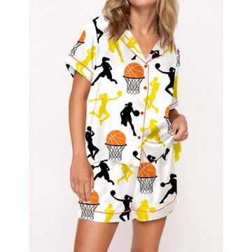 Basketball Satin Pajama Set For Women