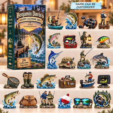 Bass Boat Hooked Wild Advent Calendar 2026 - 24-Day Countdown, Acrylic Charms Every Day Bring New Suprises