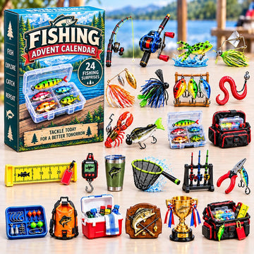 Bass Fishing Tournament Club advent calendar 2026 - 24-Day Countdown, Acrylic Charms