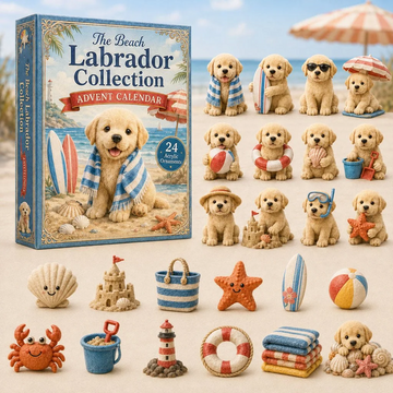 Beach Labrador Advent Calendar 2026 - 24-Day Countdown, Acrylic Charms Every Day Bring New Suprises