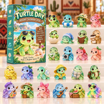 Beach Sunglasses Turtle Day Advent Calendar 2026 - 24-Day Countdown, Acrylic Charms
