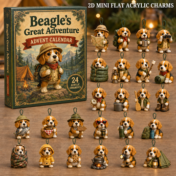 Beagles Great Adventure Advent Calendar 2026 24 Day Festive Countdown Acrylic Charms Blind Box Gift For Beagle Lovers