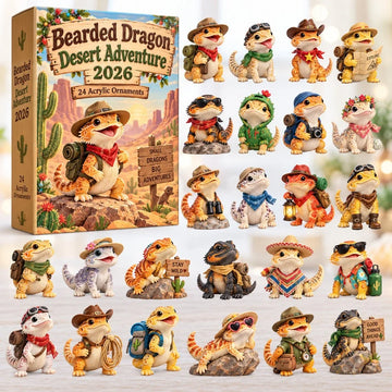 Bearded Dragon Desert Adventure Advent Calendar 2026 - 24-Day Countdown, Acrylic Charms