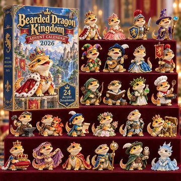 Bearded Dragon Kingdom Advent Calendar 2026 - 24-Day Countdown, Acrylic Charms