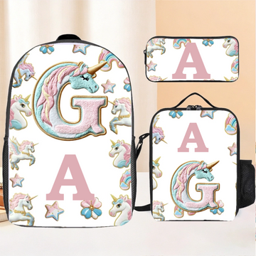 Beautiful Unicorn Alphabet - Personalized Name Backpack