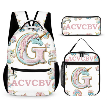 Beautiful Unicorn Alphabet - Personalized Name Backpack