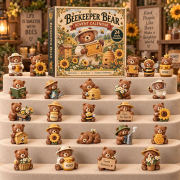 Beekeeper Bear Advent Calendar 2026 - 24-Day Countdown, Acrylic Charms