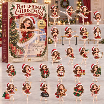 Bellerina Christmas Advent Calendar 2026 - 24-Day Countdown, Acrylic Charms