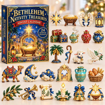 Bethlehem Nativity Treasures advent calendar 2026 - 24-Day Countdown, Acrylic Charms