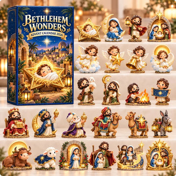 Bethlehem Wonders Advent Calendar 2026 - 24-Day Countdown, Acrylic Charms