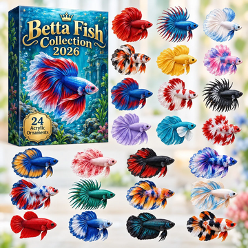 Betta Fish Collection Advent Calendar 2026 - 24-Day Countdown, Acrylic Charms Every Day Bring New Suprises