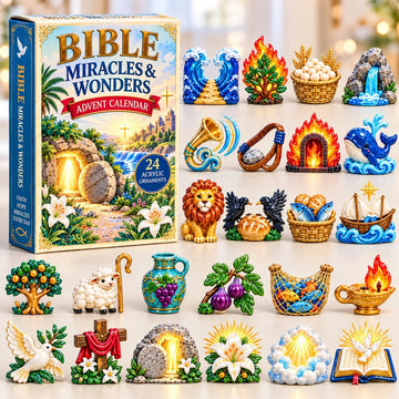 Bible Miracles &amp; Wonders advent calendar 2026 - 24-Day Countdown, Acrylic Charms
