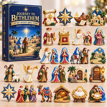 Bible Story Journey To Bethlehem advent calendar 2026 - 24-Day Countdown, Acrylic Charms