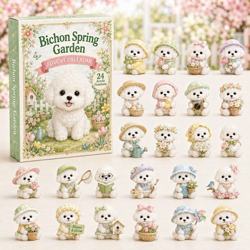 Bichon Spring Garden Advent Calendar 2026 - 24-Day Countdown, Acrylic Charms Every Day Bring New Suprises