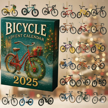 Bicycle Advent Calendar 2026 Christmas 24 Assorted Mini Bicycle Ornaments