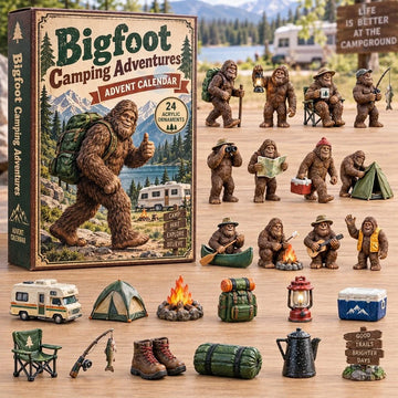Bigfoot Camping Advent Calendar 2026 - 24-Day Countdown, Acrylic Charms
