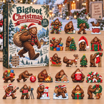 Bigfoot Christmas Advent Calendar 2026 - 24-Day Countdown, Acrylic Charms