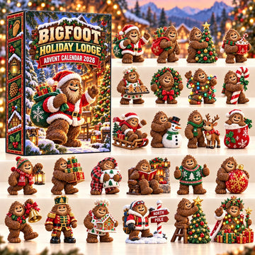 Bigfoot Holiday Lodge Advent Calendar 2026 - 24-Day Countdown, Acrylic Charms