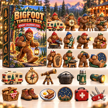 Bigfoot Timber Trek Advent Calendar 2026 - 24-Day Countdown, Acrylic Charms Every Day Bring New Suprises