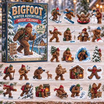 Bigfoot Winter Adventures Advent Calendar 2026 - 24-Day Countdown, Acrylic Charms