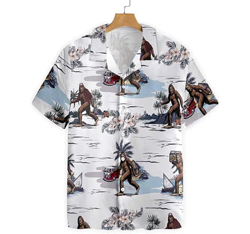 Bigfoots Are Ready Summer Hawaiian Shirt, Button Up Aloha Shirt For Men, Women HO0848