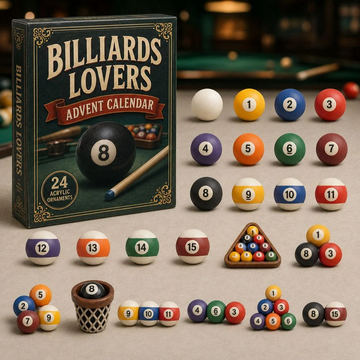 Billiards Ball Advent Calendar 2026 - 24-Day Countdown, Acrylic Charms Every Day Bring New Suprises