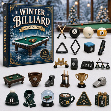 Billiards Snow Advent Calendar 2026 - 24-Day Countdown, Acrylic Charms Every Day Bring New Suprises