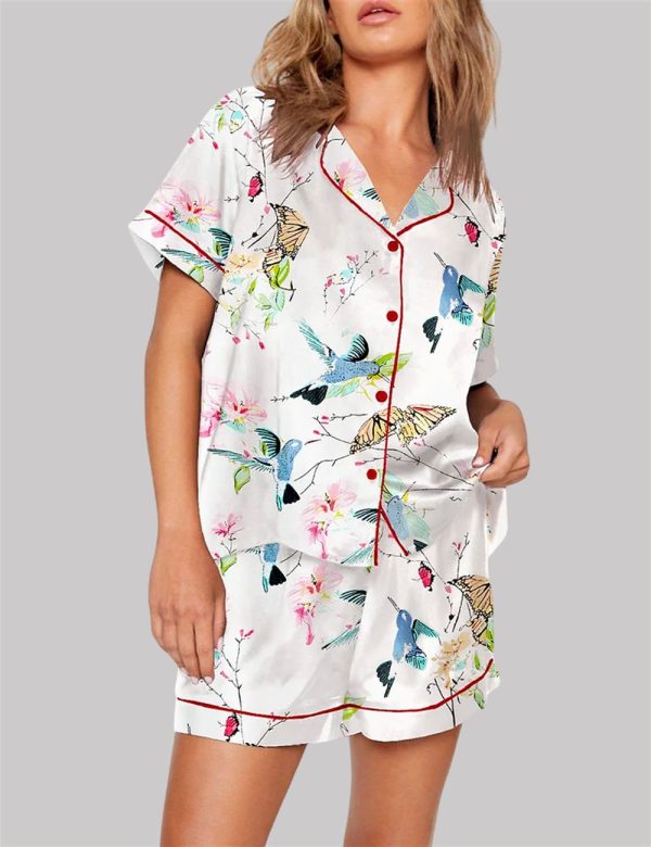 Apres Ski Champagne Pattern Pajama Set For Women
