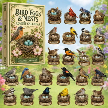 Bird Eggs &amp; Nests Advent Calendar 2026 - 24-Day Countdown, Acrylic Charms Every Day Bring New Suprises