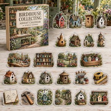 Birdhouse Collecting Advent Calendar 2026 - 24-Day Countdown, Acrylic Charms