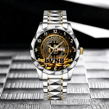 Bitcoin Custom Watch - Personalized Name - Cryptocurrency-themed Decorative Gifts