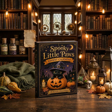 Black Cat Halloween Advent Calendar 2026 24 Day Spooky Countdown Box Gift For Black Cat Mom