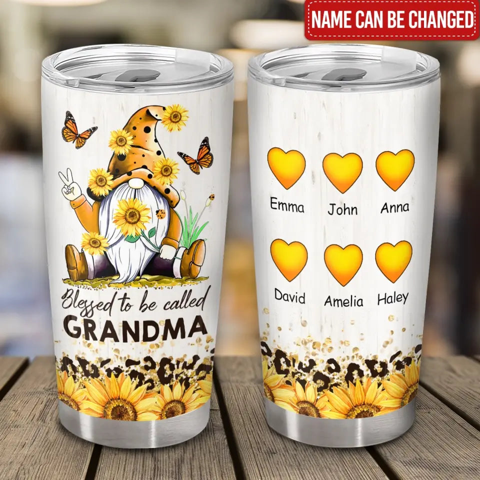 Blessed To Be Called Grandma Personalized Tumbler Gifts For Grandma