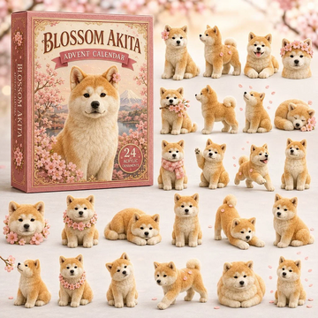 Blossom Akita Advent Calendar 2026 - 24-Day Countdown, Acrylic Charms Every Day Bring New Suprises