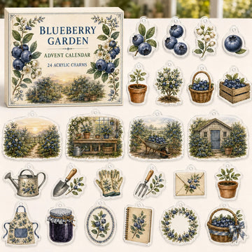 Blueberry Growing Advent Calendar 2026 - 24-Day Countdown, Acrylic Charms