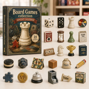 Board Games Kingdom Advent Calendar 2026 - 24-Day Countdown, Acrylic Charms Every Day Bring New Suprises