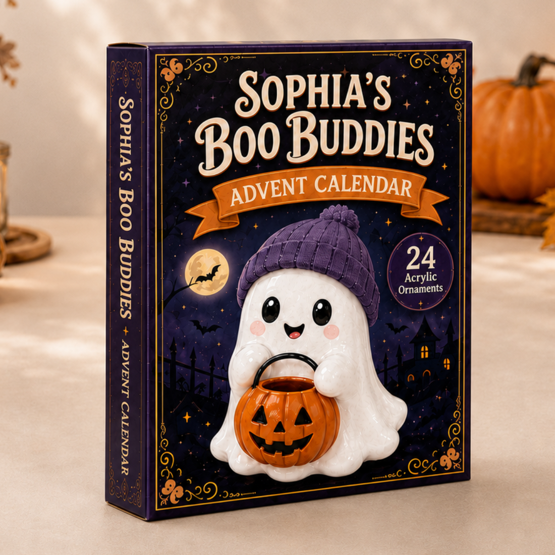 Boo Buddies Advent Calendar 2026 24 Day Festive Countdown Acrylic Charms Blind Box Gift For Cute Collectors