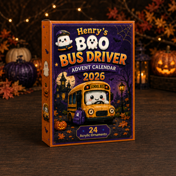 Boo Bus Driver Advent Calendar 2026 24 Day Festive Countdown Acrylic Charms Blind Box Gift For Family Friends