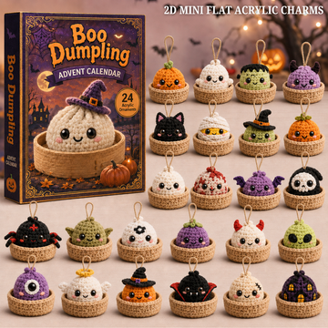 Boo Dumpling Halloween Advent Calendar 2026 24 Day Festive Countdown Acrylic Charms Blind Box Gift For Crochet Lovers