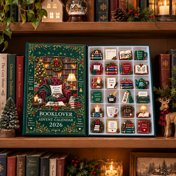 Book Lover Advent Calendar Christmas Ornament Set 24 Day Reading Countdown