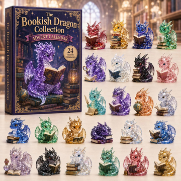 Bookish Dragon Advent Calendar 2026 - 24-Day Countdown, Acrylic Charms Every Day Bring New Suprises
