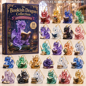 Bookish Dragon Advent Calendar 2026 24 Day Festive Countdown Acrylic Charms Blind Box Gift For Dragon Lovers