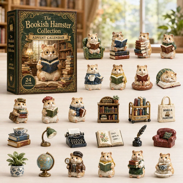 Bookish Hamster Advent Calendar 2026 - 24-Day Countdown, Acrylic Charms Every Day Bring New Suprises