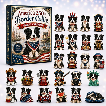 Border Collie Advent Calendar 2026 - 24-Day Countdown, Acrylic Charms Every Day Bring New Suprises