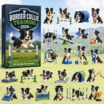 Border Collie Training Advent Calendar 2026 - 24-Day Countdown, Acrylic Charms Every Day Bring New Suprises