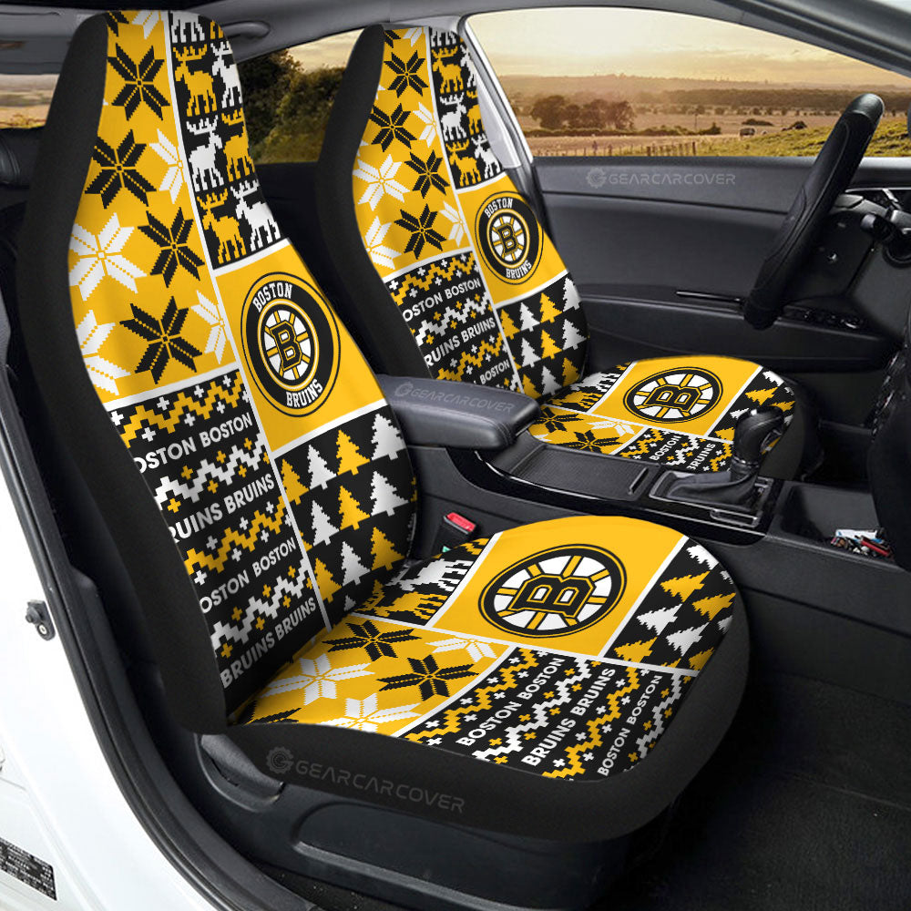 Boston Bruins Car Seat Covers Custom Ugly Style Car Accessories