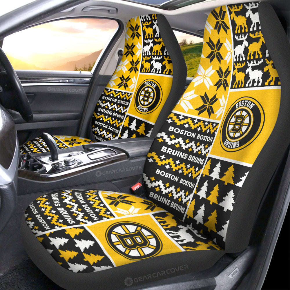 Boston Bruins Car Seat Covers Custom Ugly Style Car Accessories